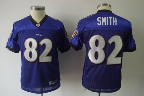 Ravens #82 Torrey Smith Purple Stitched Youth NFL Jersey