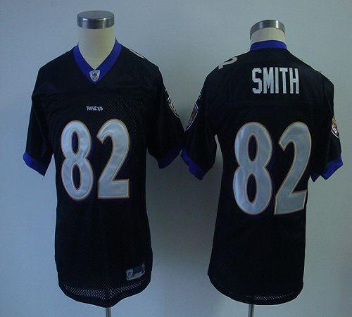 Ravens #82 Torrey Smith Black Stitched Youth NFL Jersey