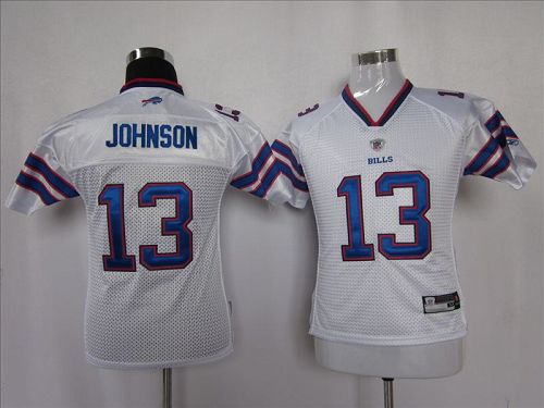 Bills #13 Steve Johnson White 2011 New Style Stitched Youth NFL Jersey