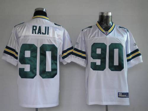 Packers #90 B.J. Raji White Stitched Youth NFL Jersey