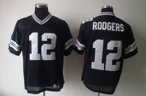 Packers #12 Aaron Rodgers Black Shadow Stitched Youth NFL Jersey