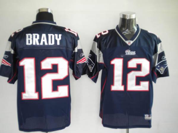 Patriots #12 Tom Brady Blue Stitched Youth NFL Jersey