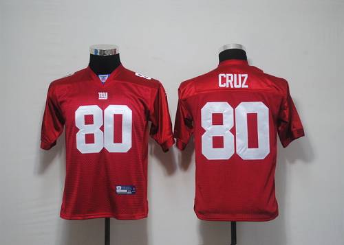 Giants #80 Victor Cruz Red Stitched Youth NFL Jersey