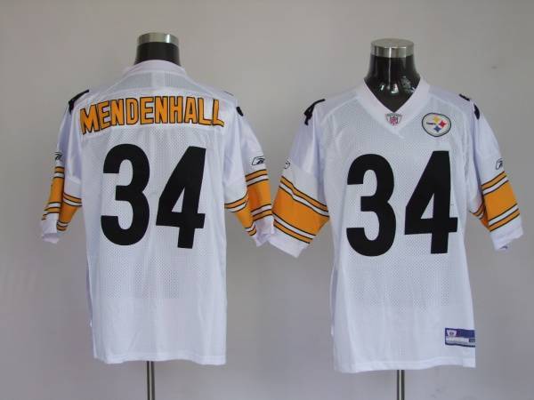 Steelers #34 Rashard Mendenhall White Stitched Youth NFL Jersey