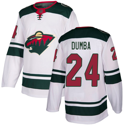 Adidas Wild #24 Matt Dumba White Road Authentic Stitched Youth NHL Jersey